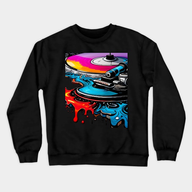 Colorful turntable Crewneck Sweatshirt by mdr design